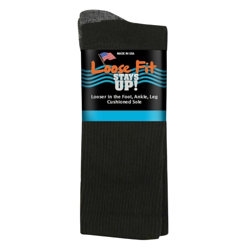 Loose Fit Stays Up Crew Sock